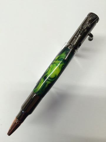 .30 Caliber Bolt Action Pen Gun Metal In Green & Yellow (Oregon Ducks)