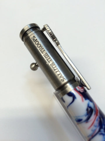 Patriotic Bold Action Pen Pewter Red, White & Blue