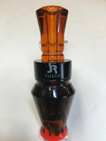 Premium Duck Call Black & Florescent Red with Florescent Red Tip