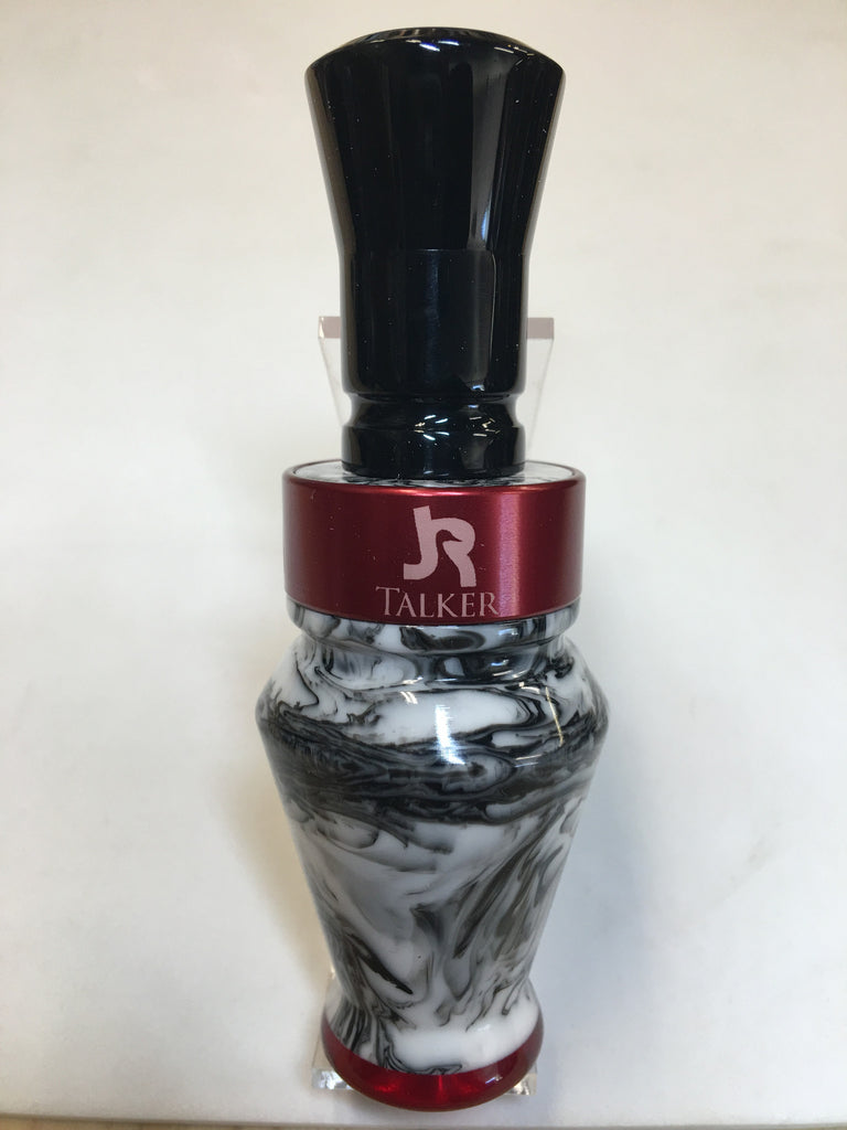 Premium Duck Call White & Black with Red Clear Tip