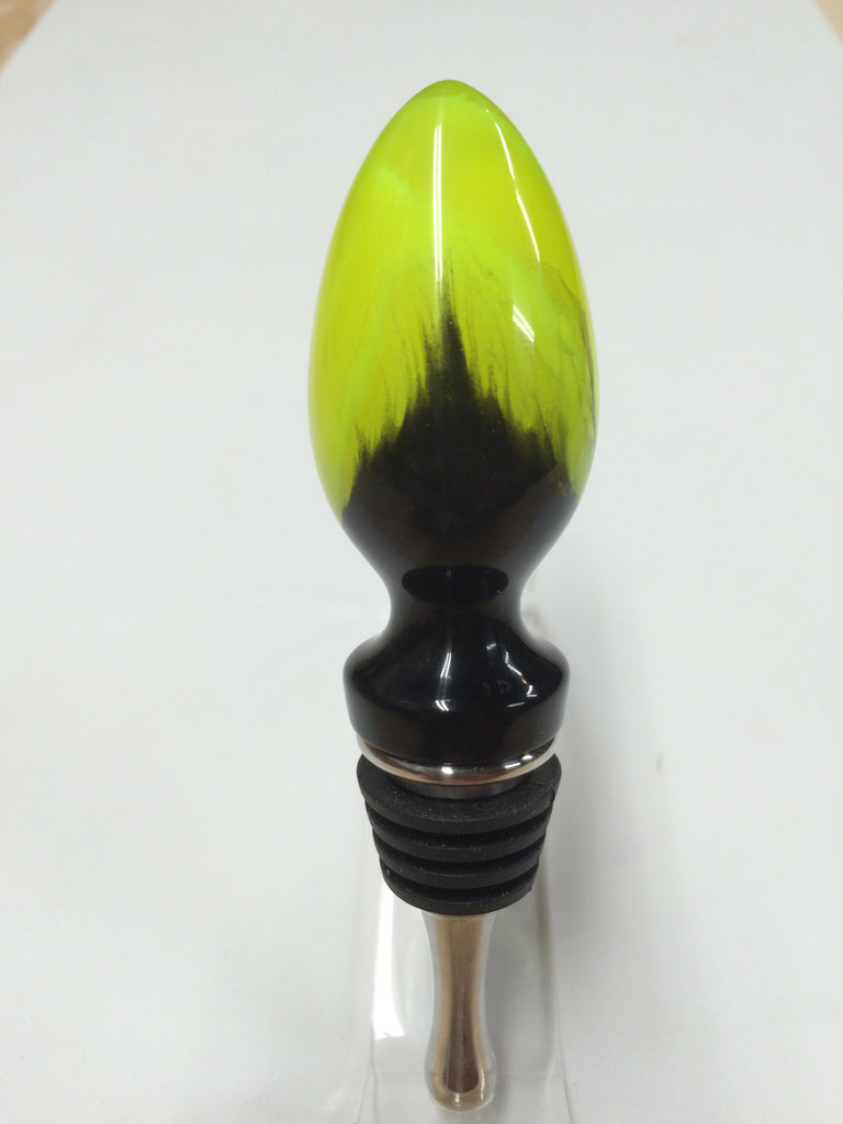 Black with Florescent Yellow & Clear