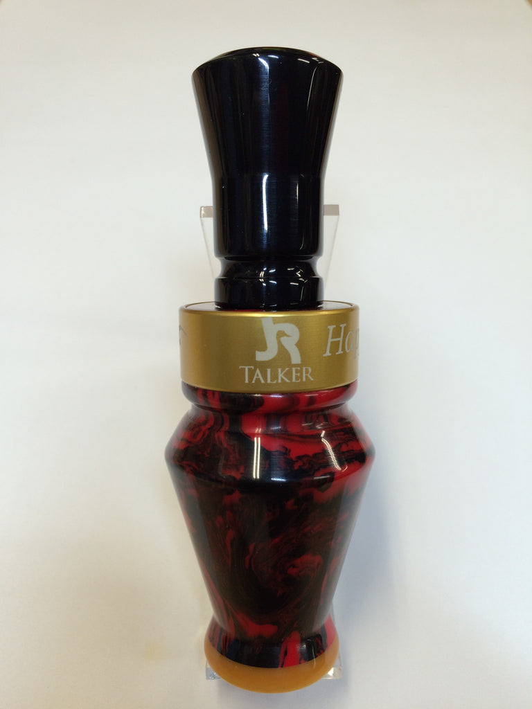 Premium Duck Call Red & Black With Gold Tip