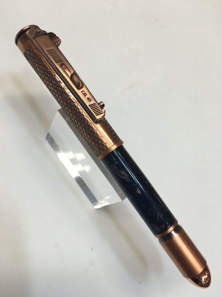 45 Cal. Pen Copper With Pearl Blue & Copper