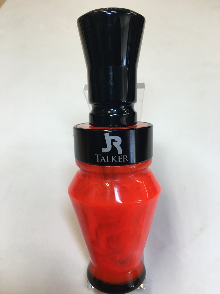 Premium Duck Call Florescent Red & Clear With Black Tip